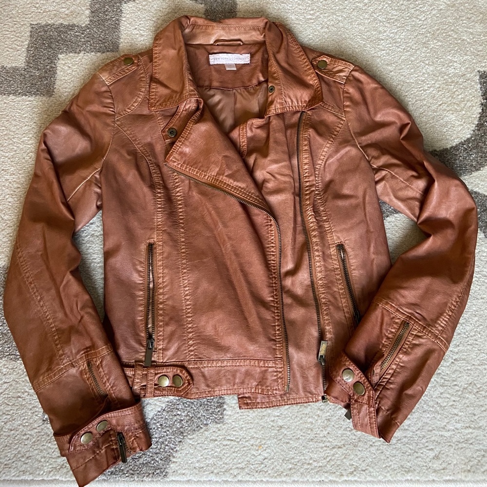 Faux leather jacket